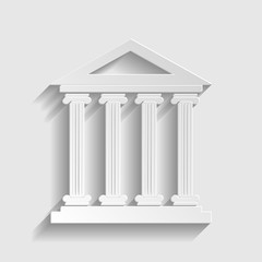 Obraz premium Historical building. Paper style icon