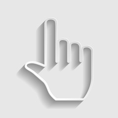 Hanger sign. Paper style icon 