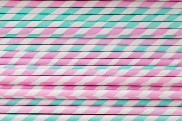 Colorful drinking straws for smoothie.