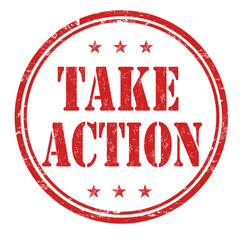 Take action stamp