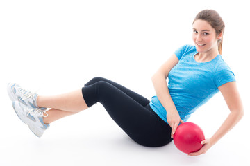 sportlerin macht bauchmuskeltraining