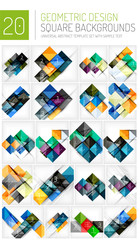 Mega collection of square geometric backgrounds