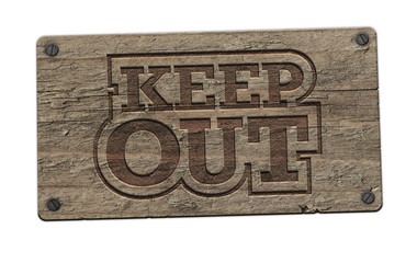Keep Out - Typo - Brett 4 - Vintage