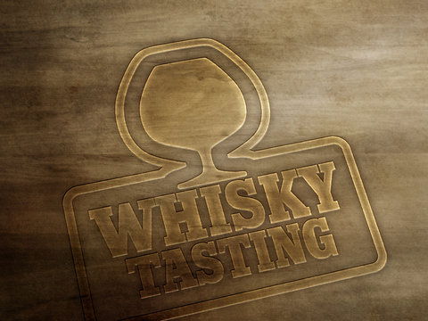 Whisky Tasting -  Glas - Holz Gold
