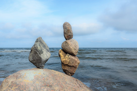 Stones at seashore