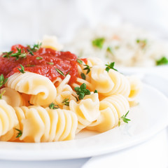 pasta with tomato sauce