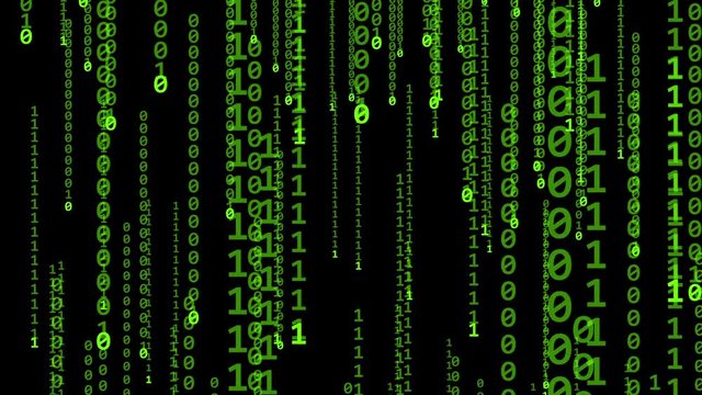 Matrix on a black background
