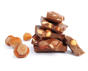 Milk chocolate with hazelnuts