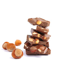 Milk chocolate with hazelnuts