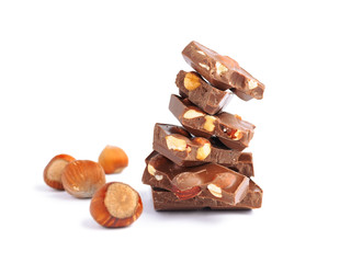 Milk chocolate with hazelnuts