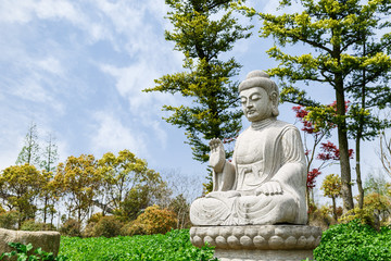 Buddha statue in the temple of Shanghai, China