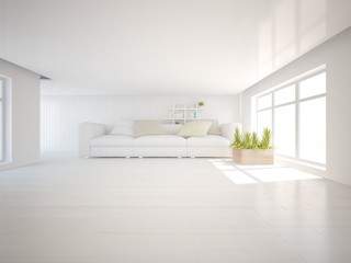 Fototapeta na wymiar white interior design of living room
