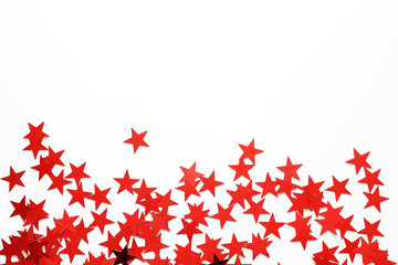 Red stars confetti 