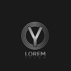 Silver Y letter logo