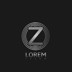 Silver Z letter logo