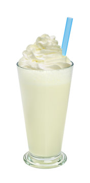 milk shake isolated on white background 