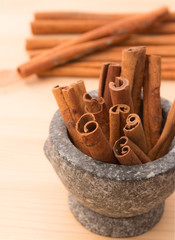 Cinnamon fragrant strike to food dishes, desserts and drinks. To