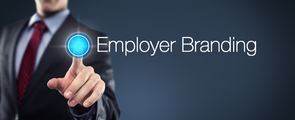 Business - Man touching Button  Employer Branding