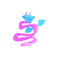 Snake Purple Childish Monster