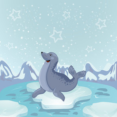 Cute seal cartoon