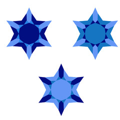david star blue symbol icon sign design