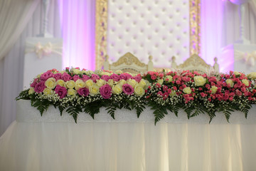 Wedding roses decoration