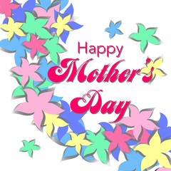 Fototapeta na wymiar Happy Mother's Day vector illustration. Greeting card