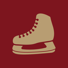 The skates icon. Hockey Skates symbol. Flat