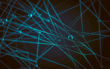 Abstract polygonal space low poly dark background