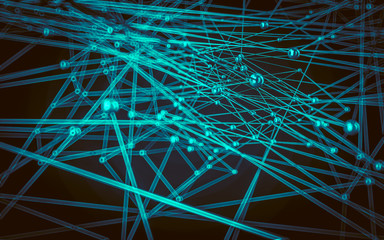 Abstract polygonal space low poly dark background