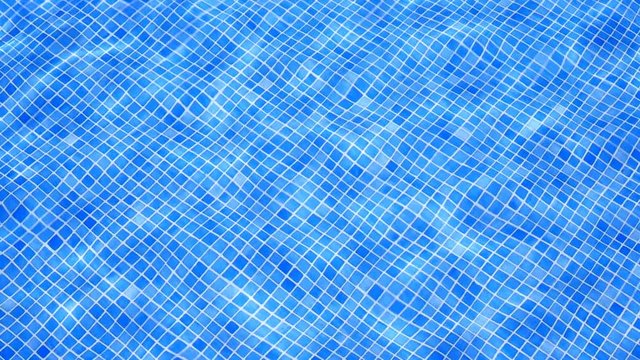 blue tiles swimming pool water reflection texture