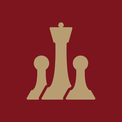 The chess icon. Game symbol. Flat