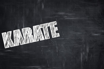 Chalkboard writing: karate sign background
