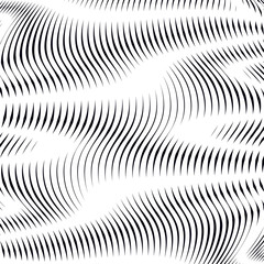 Optical illusion, creative black and white graphic moire vector - obrazy, fototapety, plakaty
