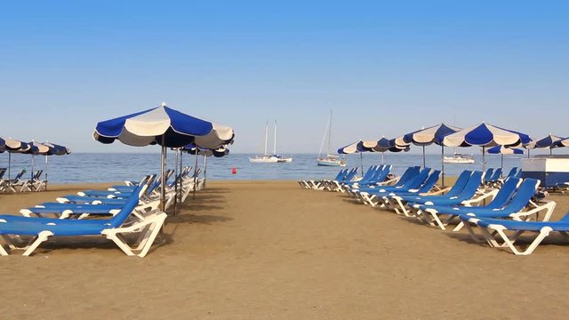 Beach Las vistas in Adeje coast hammocks at Tenerife south Canary Islands