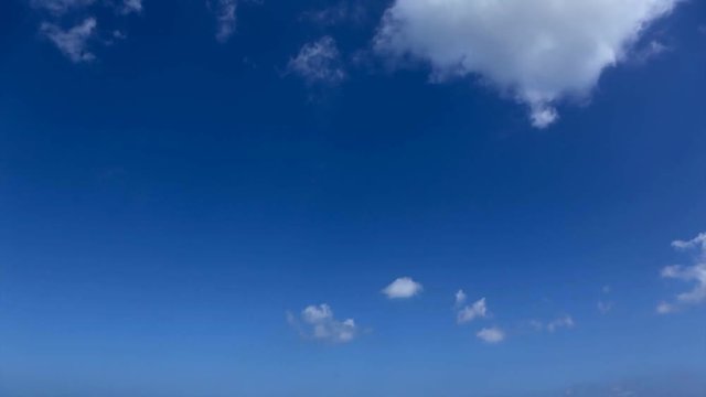 Blue sky with clouds in a summer sunny day timelapse