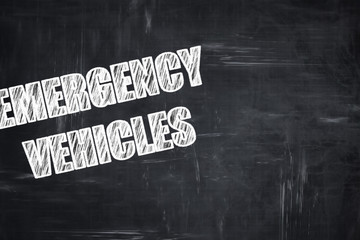 Chalkboard writing: Emergency services sign