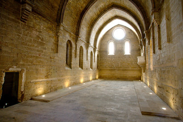 Fototapeta na wymiar Rueda Cistercian monastery, XIII century, Zaragoza, Aragon, Spain
