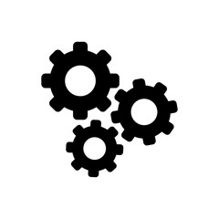 Settings gears flat icon isolate on white background vector illustration eps 10