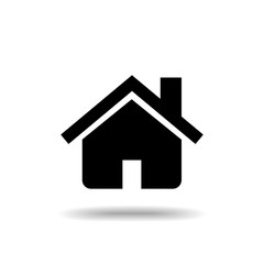 Home flat icon isolate on white background vector illustration eps 10