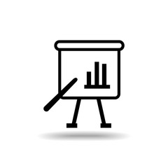 Presentation flat icon isolate on white background vector illustration eps 10
