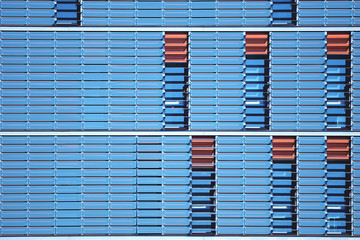 Abstract blue background. Modern architecture with empty copy space.