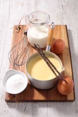 custard and ingredient