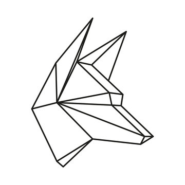 geometric wolf vector line2