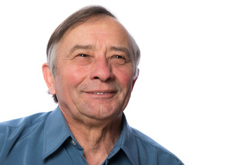 Obraz premium Portrait of senior man isolated on white