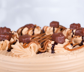 Closeup of a Chocolate Cake