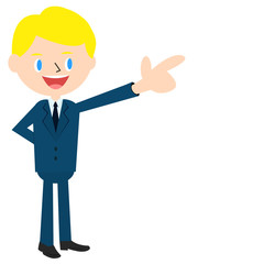 ビジネスマンがやってみた～指をさしてみた　全身2～