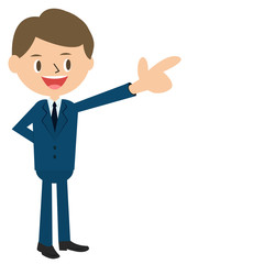 ビジネスマンがやってみた～指をさしてみた　全身4～