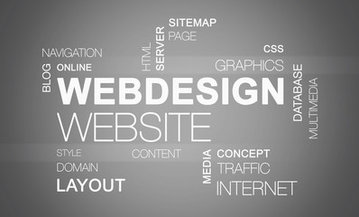webdesign website word cloud