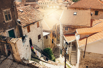 Sunny Day in Kotor Old Town, Montenegro